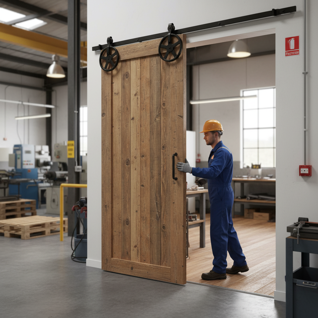 Matt Black Top Hung Sliding Barn Door Track for Doors up ...