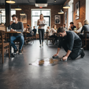 8mm Slate Dark Grey Laminate Flooring | Easy-Click Megaloc | Water Resistant