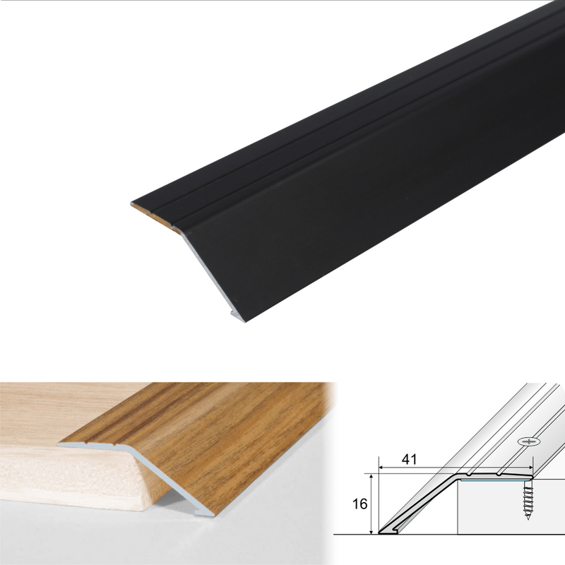 Premium Anodised Aluminium Door Ramp 41mm High Perfect for Wood Laminate Vinyl & Tile Floors Easy Install Long-Lasting Performance