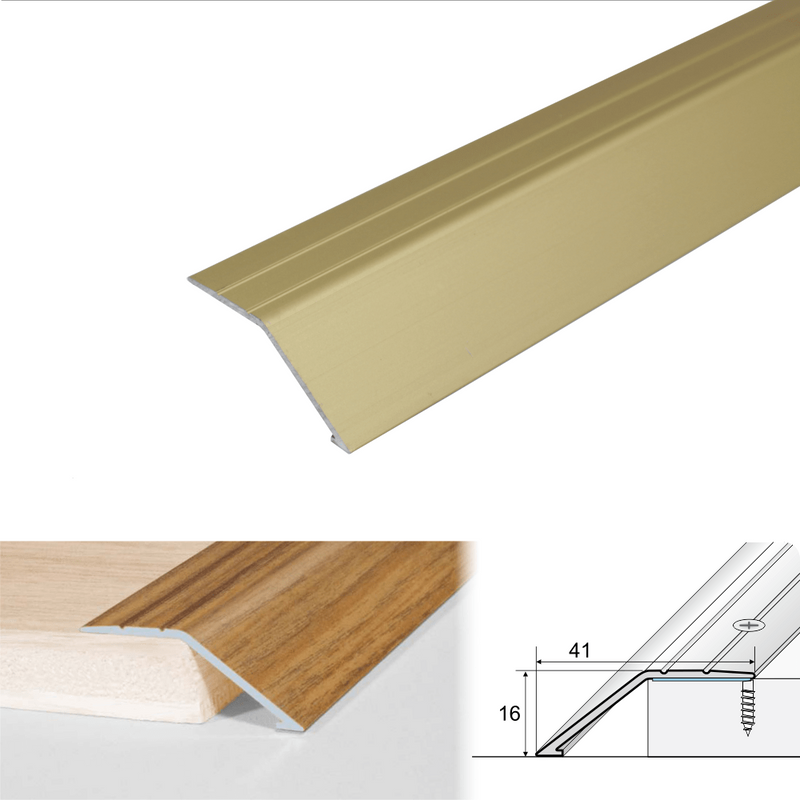 Premium Anodised Aluminium Door Ramp 41mm High Perfect for Wood Laminate Vinyl & Tile Floors Easy Install Long-Lasting Performance