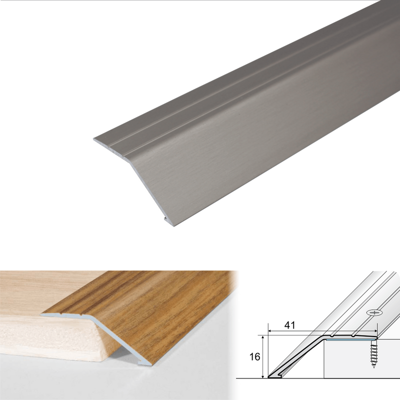 Premium Anodised Aluminium Door Ramp 41mm High Perfect for Wood Laminate Vinyl & Tile Floors Easy Install Long-Lasting Performance