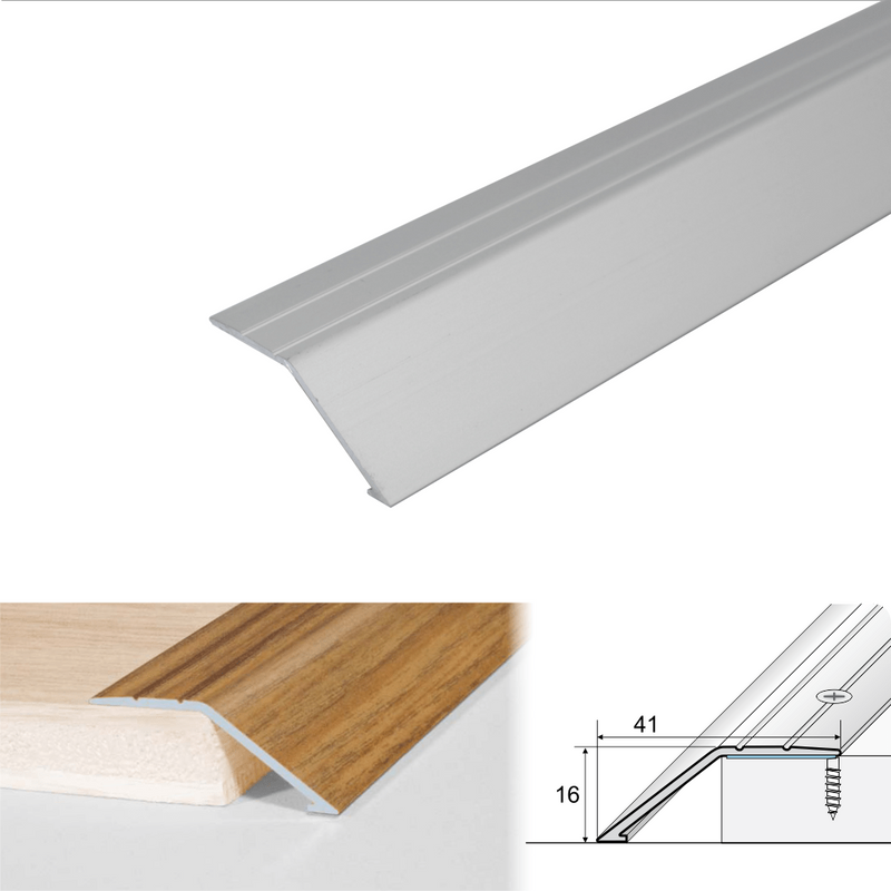 Premium Anodised Aluminium Door Ramp 41mm High Perfect for Wood Laminate Vinyl & Tile Floors Easy Install Long-Lasting Performance