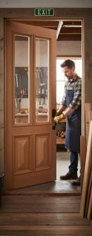 Premium Unglazed Hardwood External Door - Custom Glazing Options for Versatile Finishing