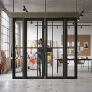 Premium Industrial Room Divider with Clear Safety Glass and Kit Assembly - Dimensions 2031mm Height x 1904mm Width