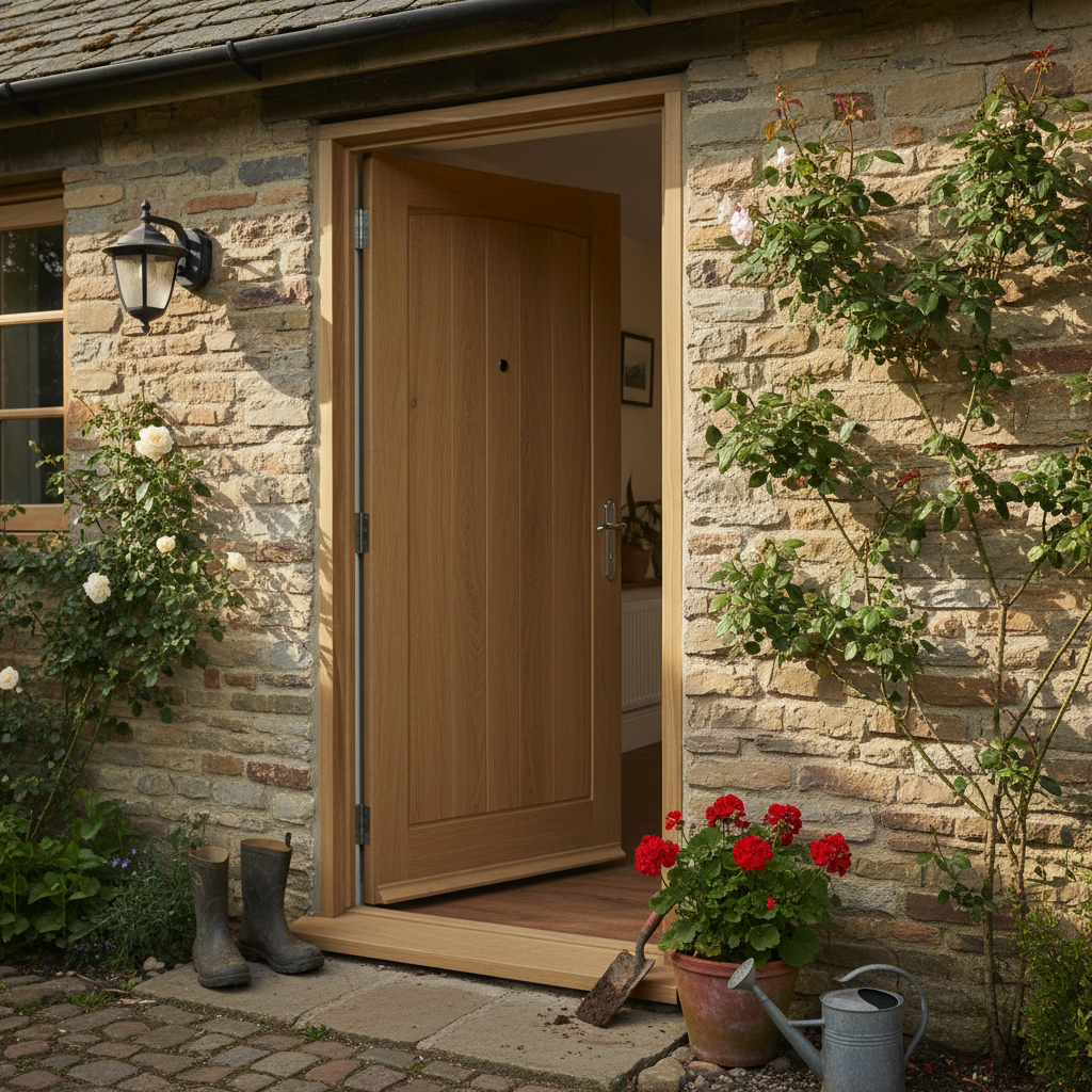 External Unfinished Timber Door Frame with Cill for 30, 3...