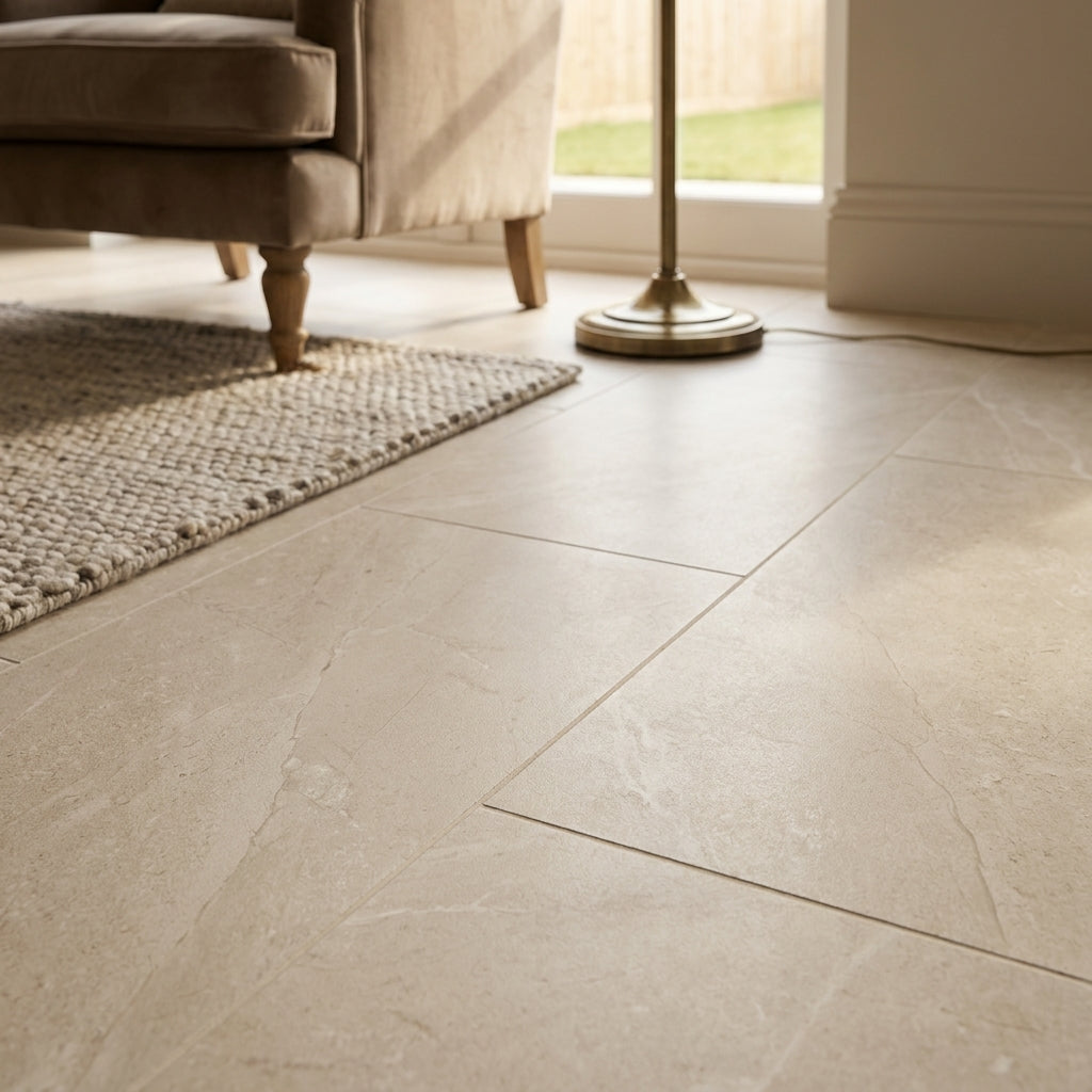 8mm Water-Resistant Matt Laminate Flooring, 1182 x 601 mm, 4V Bevel Edge - detail view