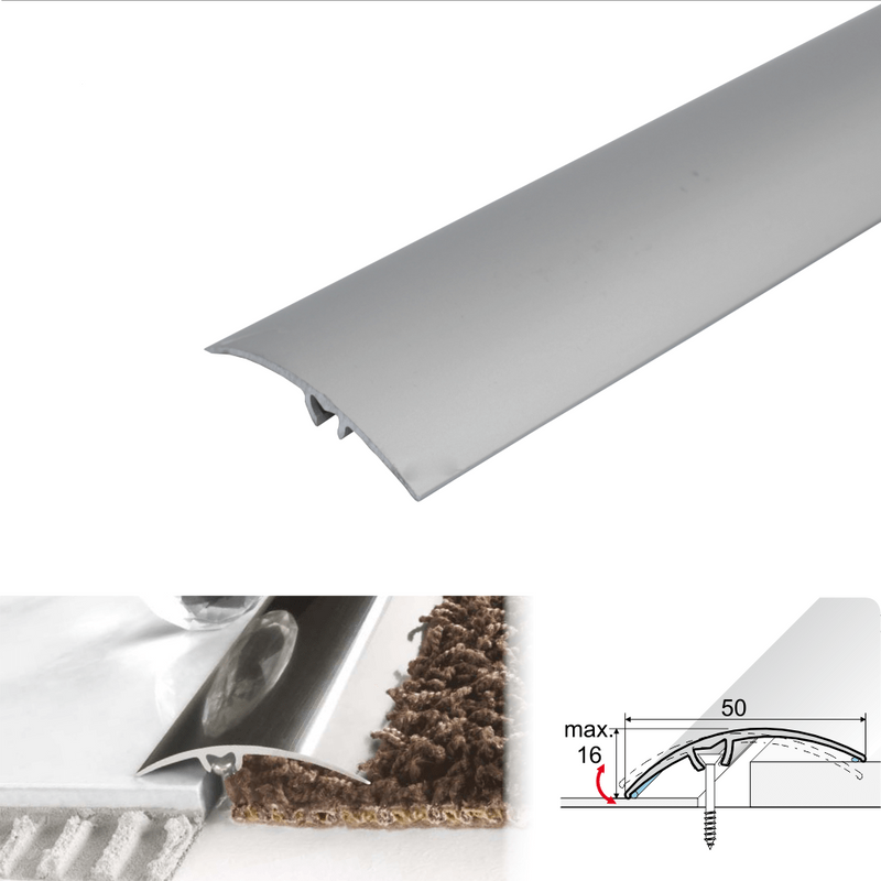 Premium 50mm Aluminium Door Threshold Strip Sleek Durable and Moisture-Resistant Perfect for Seamless Floor Transitions Quick & Easy Installation Order Now!