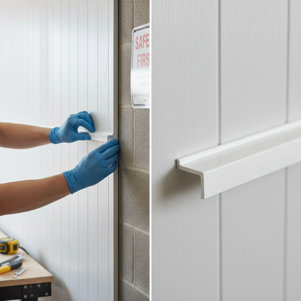 White PVC Wall Panelling End Cap Trim