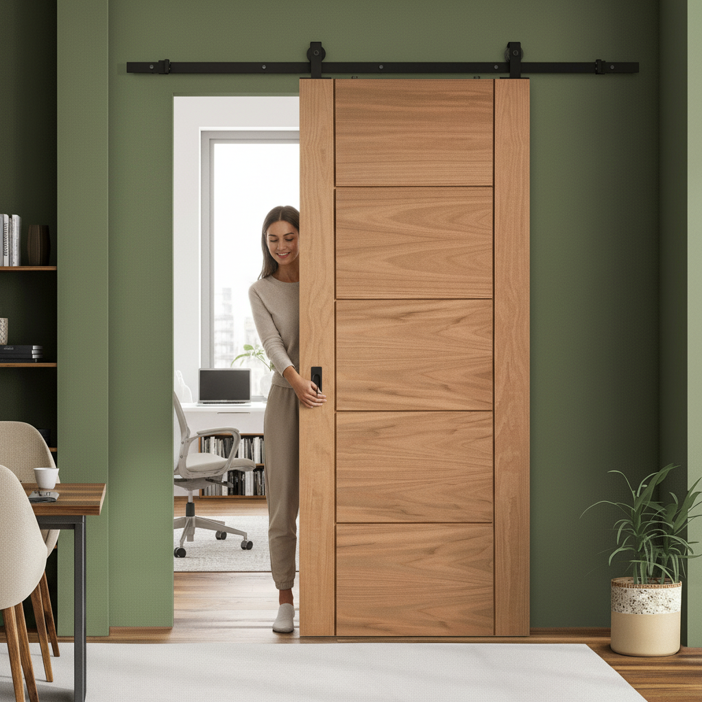 Unfinished Oak Internal Sliding Door