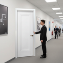 White Primed Lancaster 1 Panel Internal Fire Door | Solid Core | FD30 Ready to Finish