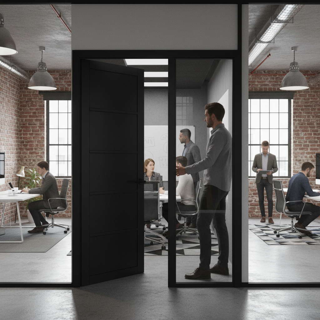 Internal Fully Finished Industrial Studio 5 Panel Door