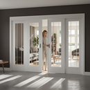 Premium Sliding French Divider with Fixed End Panels for Room Separation, 3500mm Opening Width