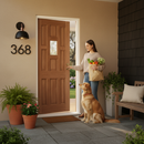 Premium Elegant Hardwood External Door with Obscure Glass Dowelled Construction for Custom Glazing Design