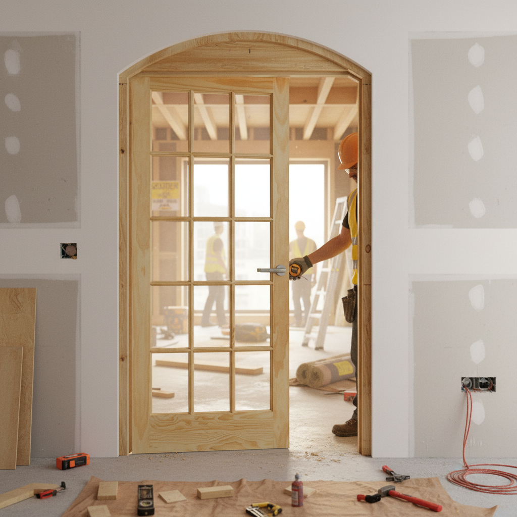 Unfinished Clear Pine Internal Door | 15-Pane Clear Glass | Custom Finish Ready