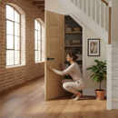 Angled Under-Stair Made-to-Measure Cupboard FD30 Fire Door