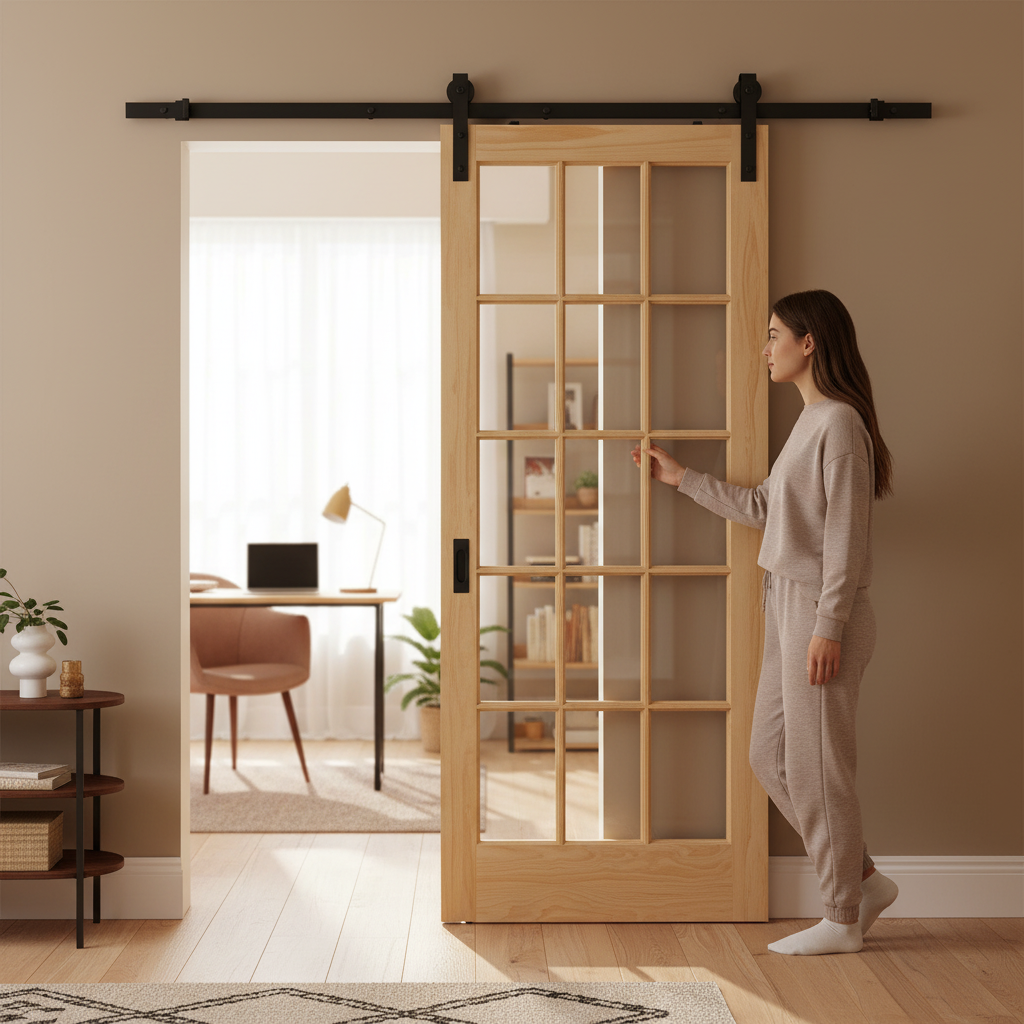 Internal Clear Pine Unfinished Sliding Door Set