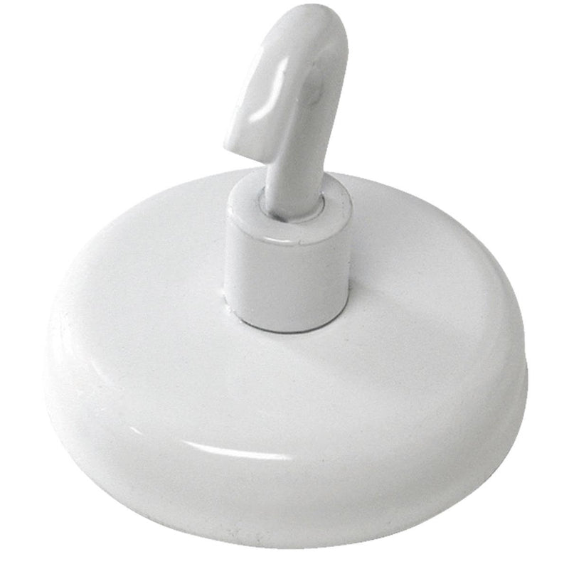 Pack of 10 Neodymium Pots White Powder Coated Finish With Hook -  23.5mm Diameter