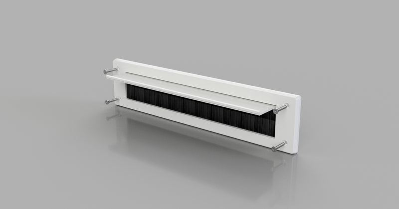 Industrial-Grade PVC Brush Letterplate With Flap Ultimate Protection For Interior Doors