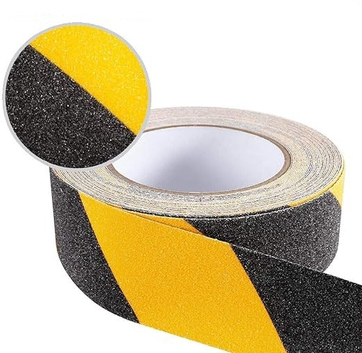 High-Quality Black/Yellow Anti-Slip Tape For Internal & External Use - 18m