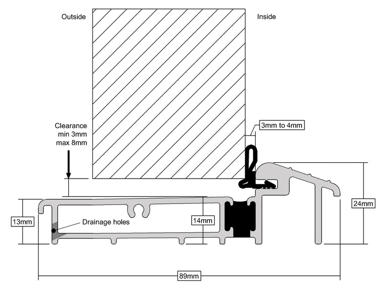 Ultra Durable Proline Threshold Sill Superior Protection For Frame & Door