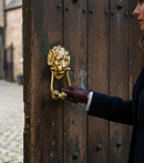 Premium Lion Head Door Knocker for Exterior Doors with Complete Fixings for Easy Installation