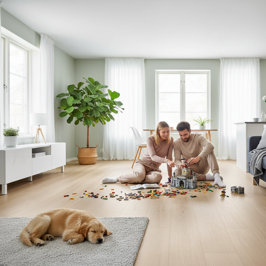 5mm Embossed Rigid Core Vinyl Flooring with Water-Proof Seal