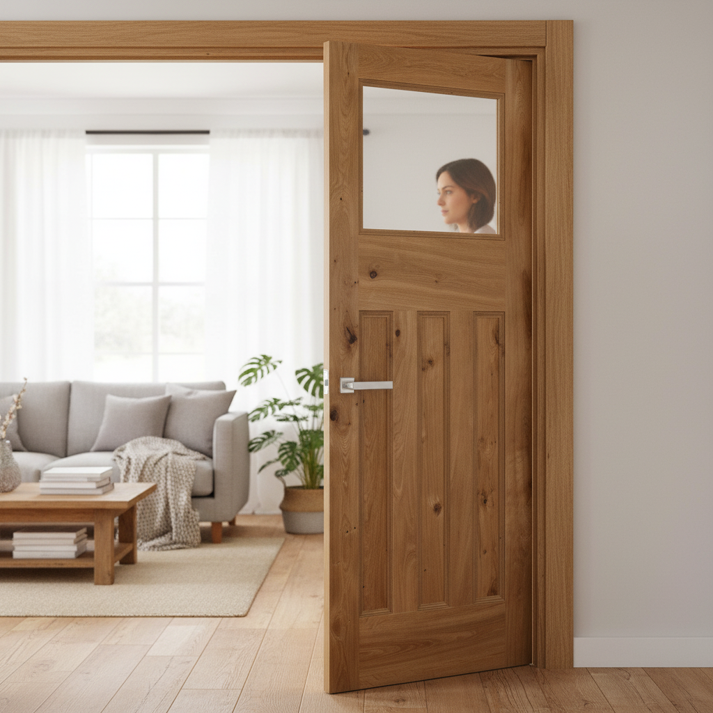 Internal Rustic Oak Fully Finished 1930's DX Obscure Glas...