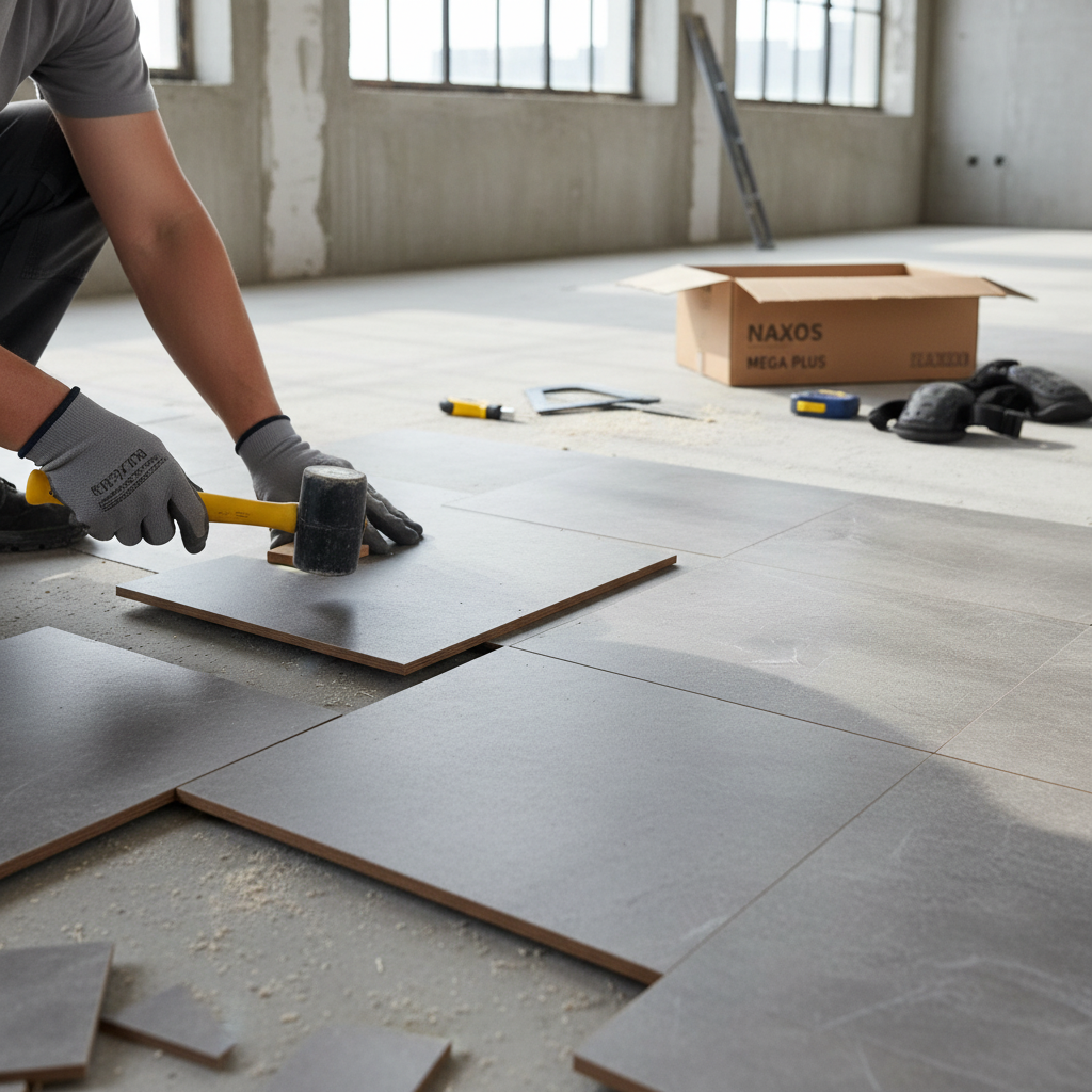 8mm Laminate Flooring with Natural Stone Effect for Kitchens