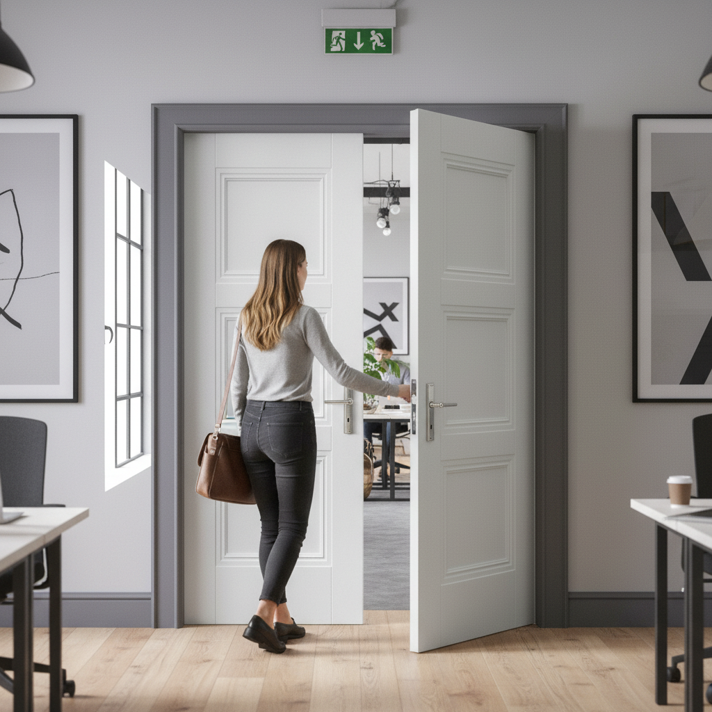 Internal White Primed Elegance Pair Door Set - Sleek Mini...