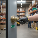 Round Reeded Mortice Fire Door Knob Set