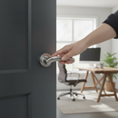 Chrome Lever On Round Rose Handle Set with Stylish Design