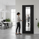 Fully Finished Internal Laminate Ladder Clear Glass Door ...