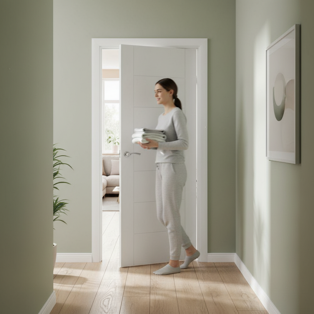 Internal Pedrena Door - 7 Panels, Semi-Solid Core, Primed...