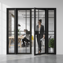 Premium Industrial Room Divider with Clear Safety Glass and Kit Assembly - Dimensions 2031mm Height x 1904mm Width