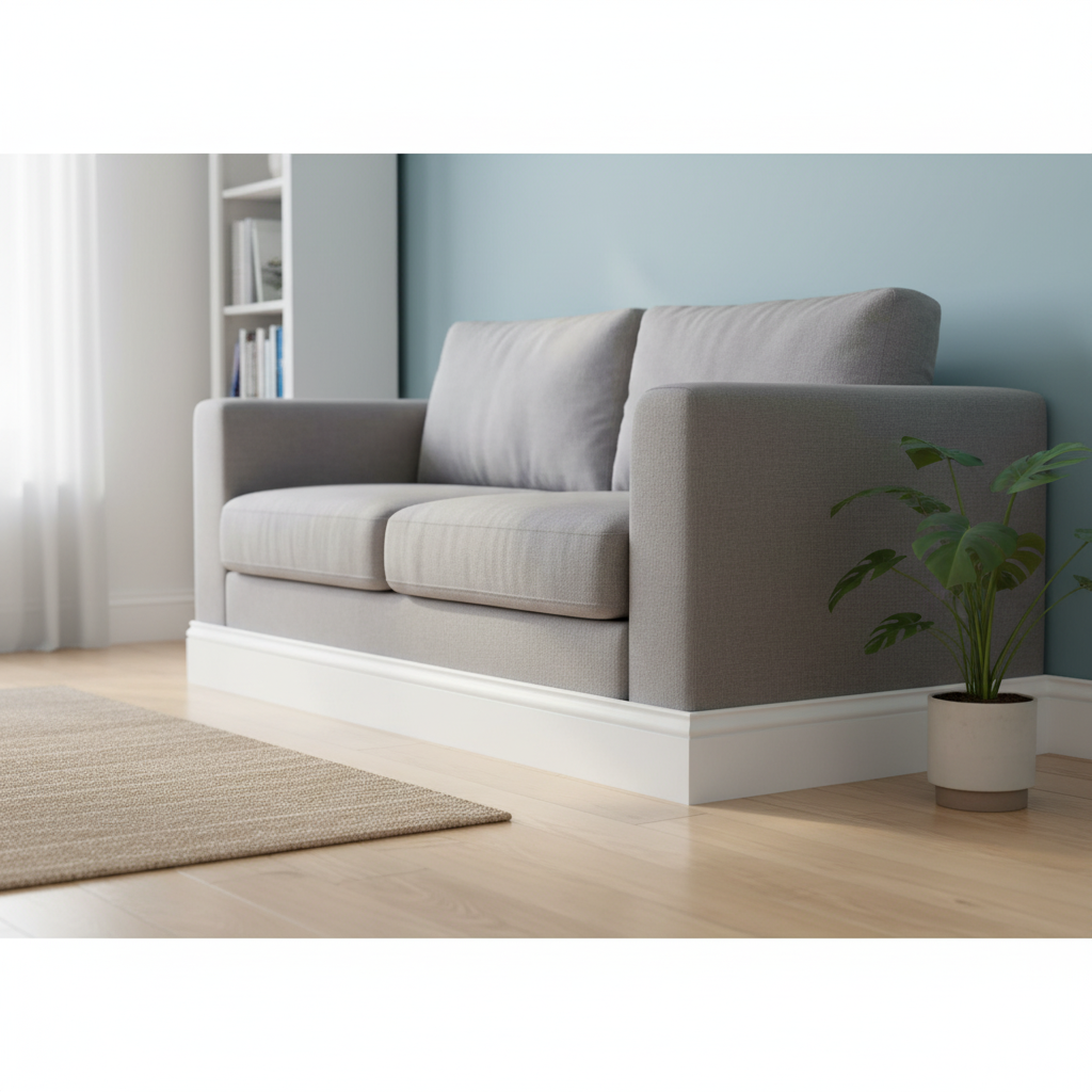 Decorative Skirting Board 2.4m Length, 14mm Thickness, Co...