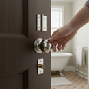 Mushroom Mortice Bathroom Door Knob Set with Polished Chr...