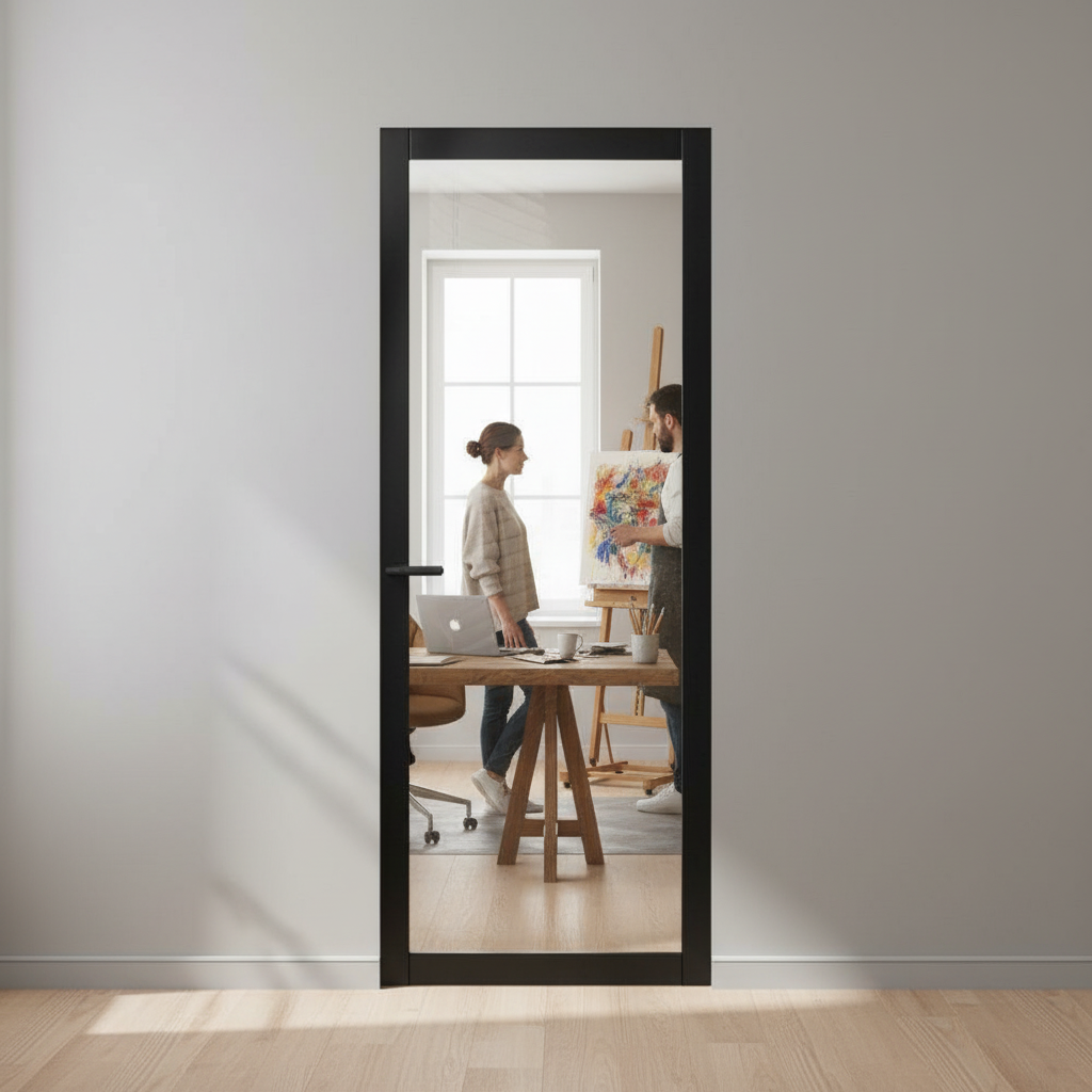 Internal Fully Finished Industrial Studio Door with Clear...