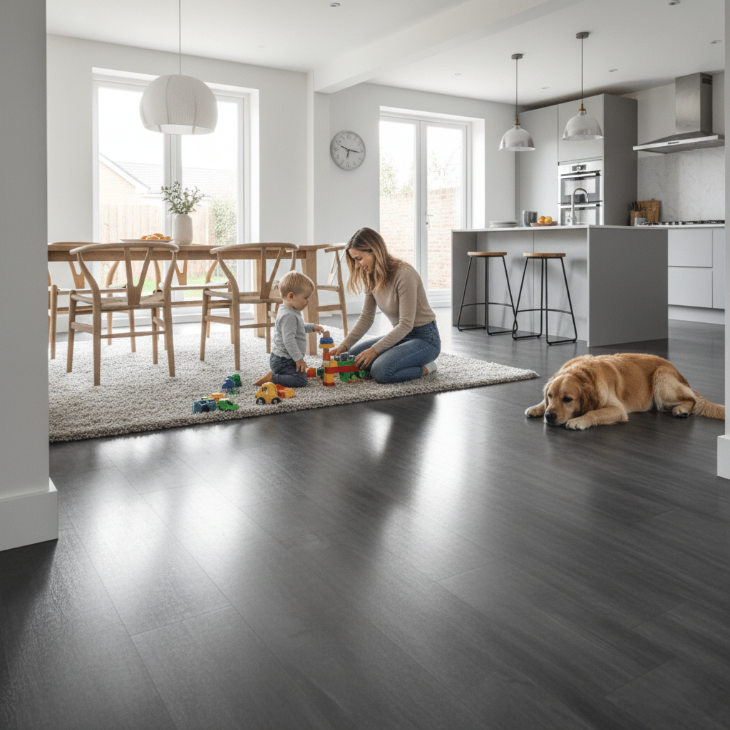 8mm High Gloss Laminate Flooring with Waterproof Surface