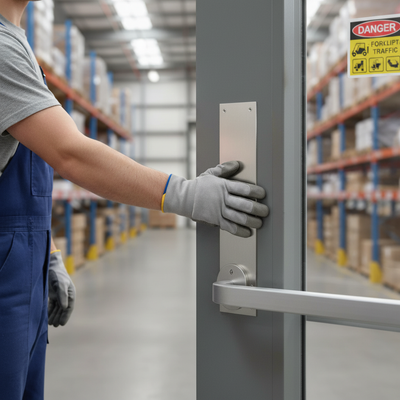 Satin Stainless Steel Push Plate 450mm x 75mm