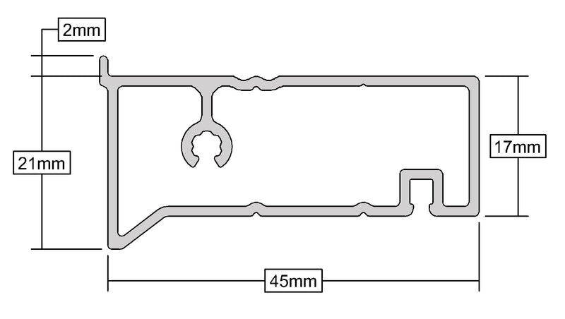 Premium Quality UPVC Door Infill Bar Perfect For Flush Door Thresholds - 45mm