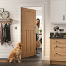 Premium American White Oak Veneer Door with Engineered Construction, Multiple Design Options, and Solid Core Stability