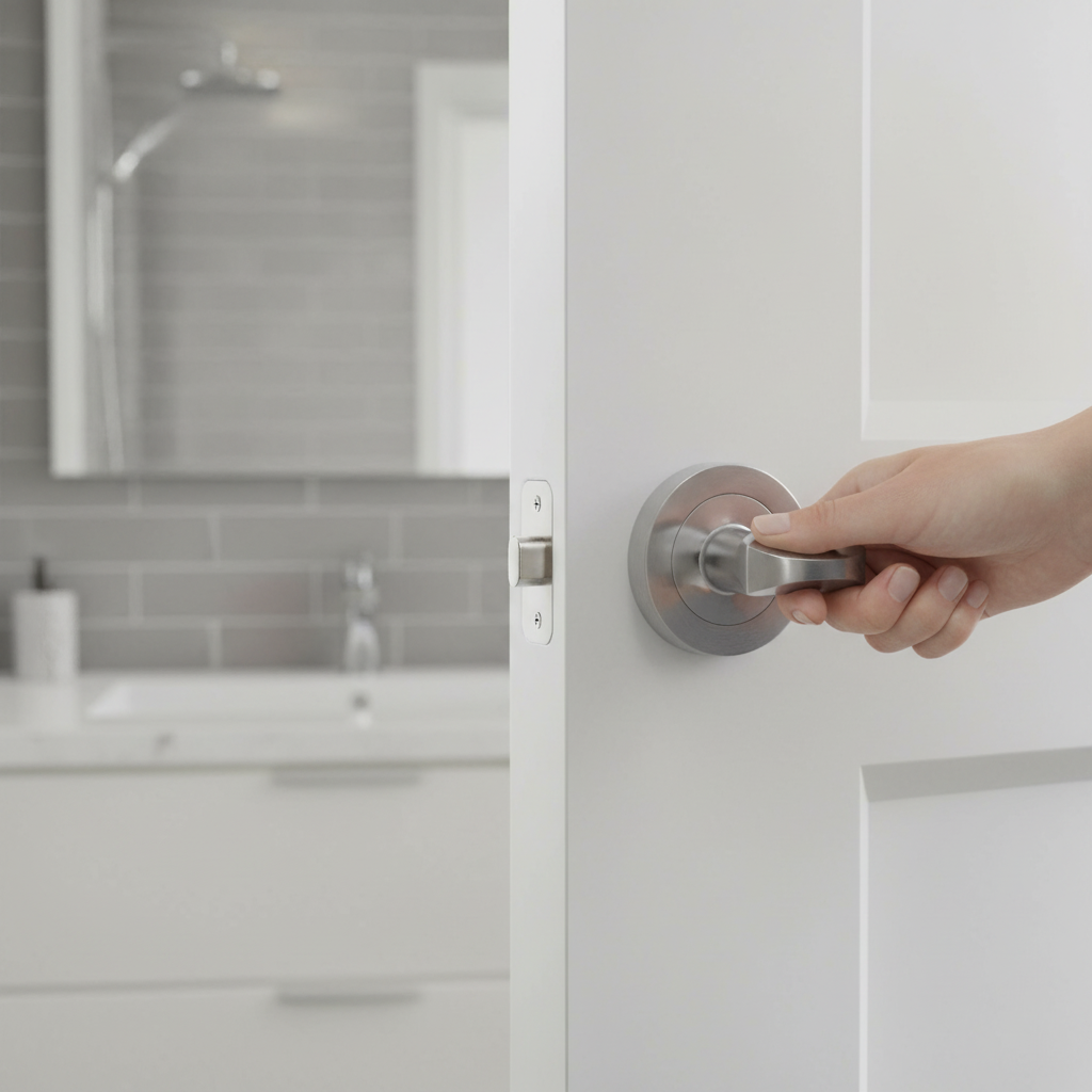 Round WC Turn and Release in Satin Chrome Finish