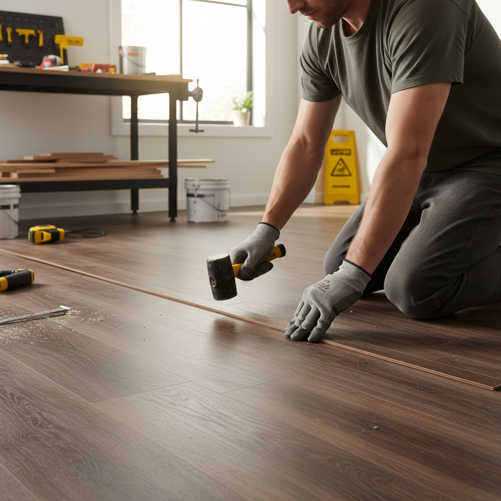 Premium 6mm Rigid Core Vinyl Flooring with Waterproof Surface and Click Fitting System for Luxurious Wood Effect Finish