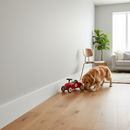 White Painted Contemporary Skirting Board - 2.4m Length, ...