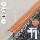 Premium 30x30mm PVC Wood Effect Stair Nosing Trim High-Performance Noise-Reducing & Easy-Install Edge Protector for Home & Commercial Use