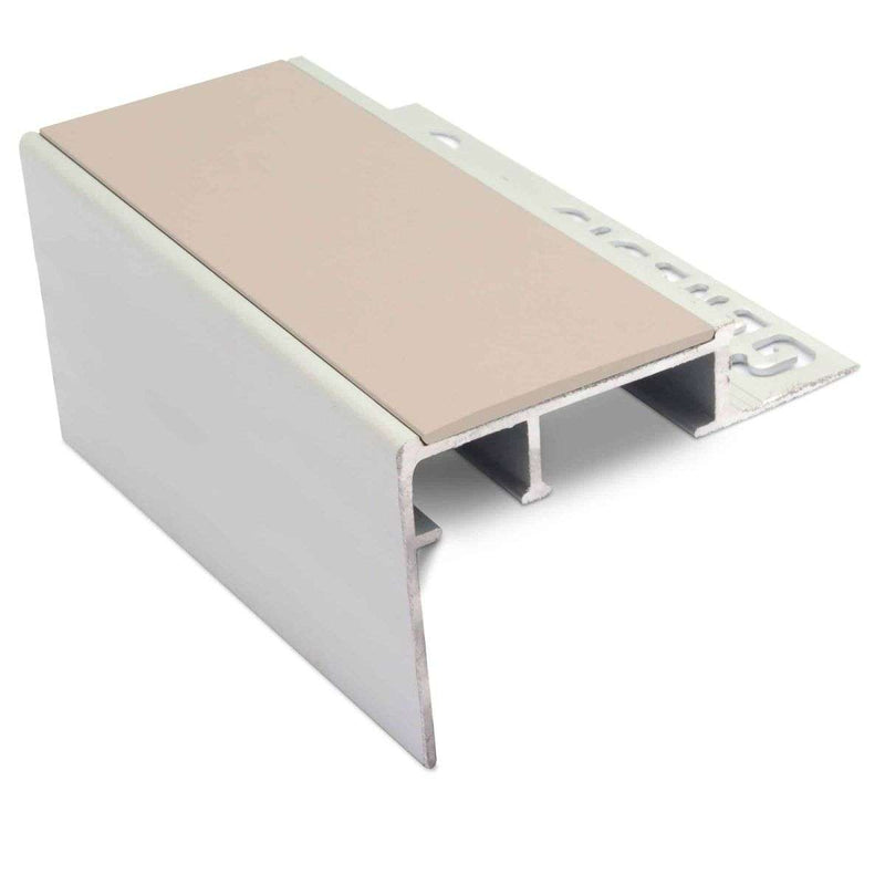Heavy-Duty Non-Slip Tile-In Stair Nosing Premium Aluminium with PVC Grip Safe & Durable