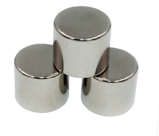 Silver N35 Grade Neodymium Disc Magnets 20mm With Plastic Spacers - Pack of 10