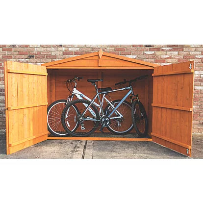 Heavy Duty Apex Timber Bike Store Reliable Solution For Bicycle Storage