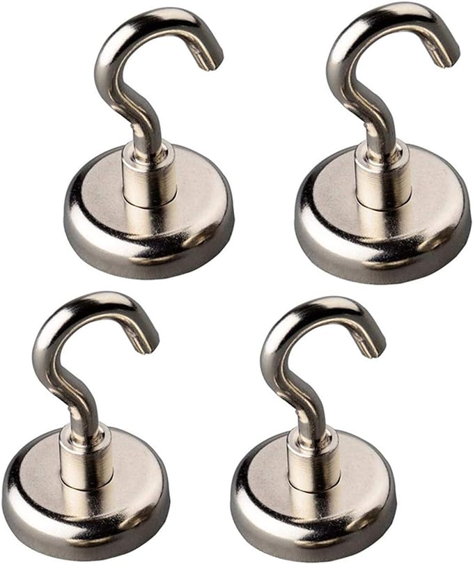 High-Performance Neodymium Silver Zinc Pot With Hook Pack of 5 - 44mm