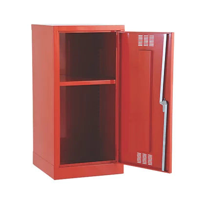 Heavy Duty Red 1-Shelf Pesticide Cabinet Safe Storage For Pesticides & Chemicals